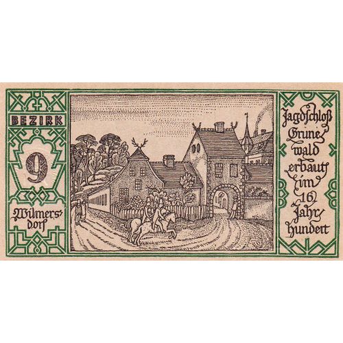 Billet Allemand - 50 Pfennig Berlin Sept 1921 - 9 Wilmersdof