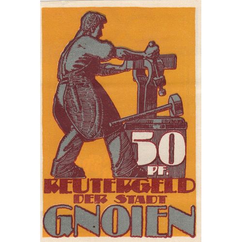 Billet Allemand - 50 Pfennig - Gnoien 15 Fev 1922