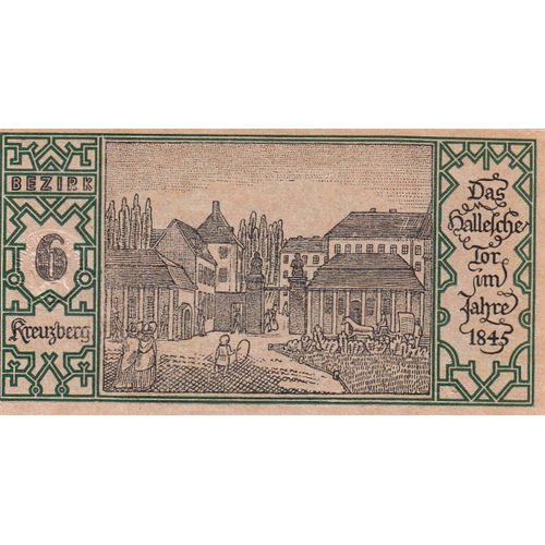 Billet Allemand - 50 Pfennig Berlin Sept 1921 - 6 Kreuzberg