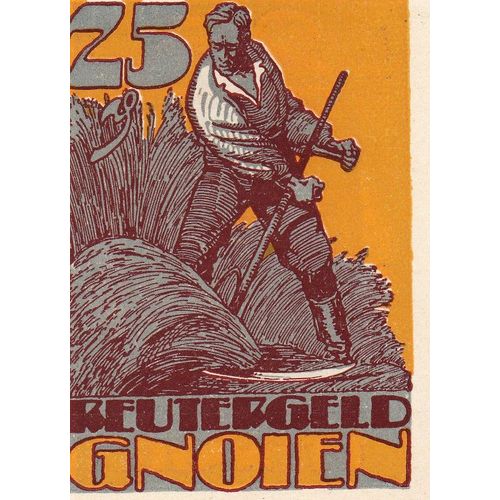 Billet Allemand -25 Pfennig - Gnoien 15 Fev 1922