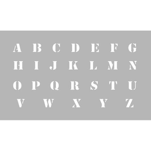 Pochoir Alphabet Hauteur Lettres 13 Mm