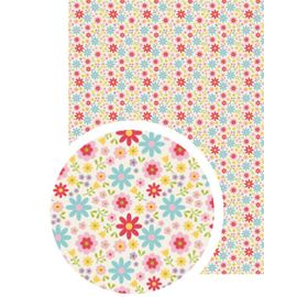 Tissu Adhésif A4 Fleurs Folles
