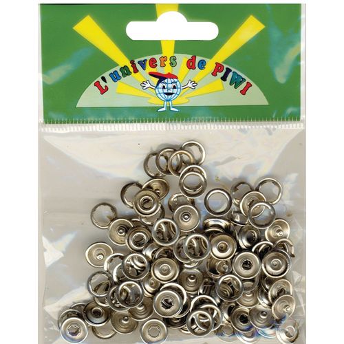 Boutons Pression Argenté Ø 10mm 50 Pièces - Graine Créative