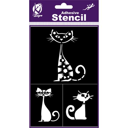 Pochoir Adhésif Chat 12x18 Cm - Ki-Sign