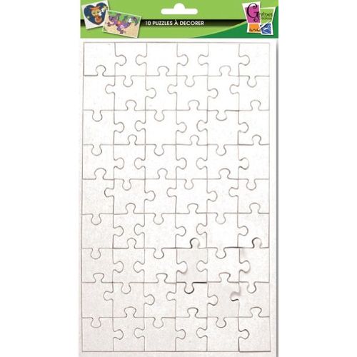 Puzzles De 54 Pièces À Décorer 24x16 Cm 10 Pièces - Graine Créative