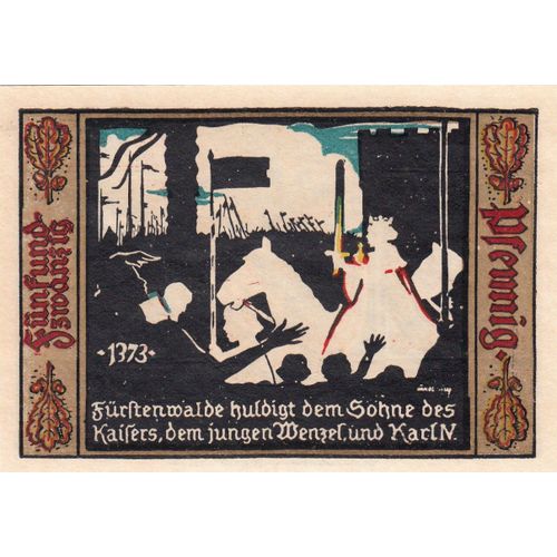 Billet Allemand - 25 Pfennig - Fürstenwalde An Der Spree 1921