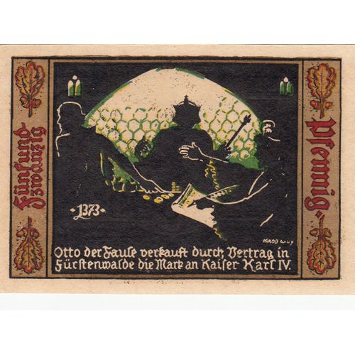 Billet Allemand - 25 Pfennig - Fürstenwalde An Der Spree 1921