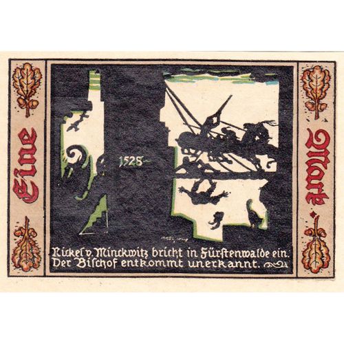 Billet Allemand - 1 Mark - Fürstenwalde An Der Spree 1921