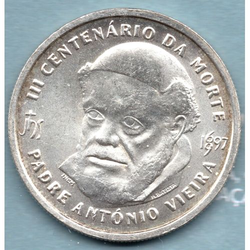 500 Escudos Argent Portugal 1997 300 Ans La Mort Du Padre Antonio Vieira
