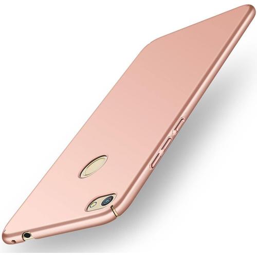 Coque De Protection Huawei P8 Lite 2017 Ultra Mince En Pc Rigide Soyeux Or Rose, Anti-Choc Et Anti-Rayures