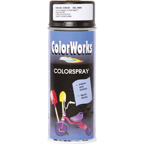 Peinture aérosol satinée noir - 400 ml