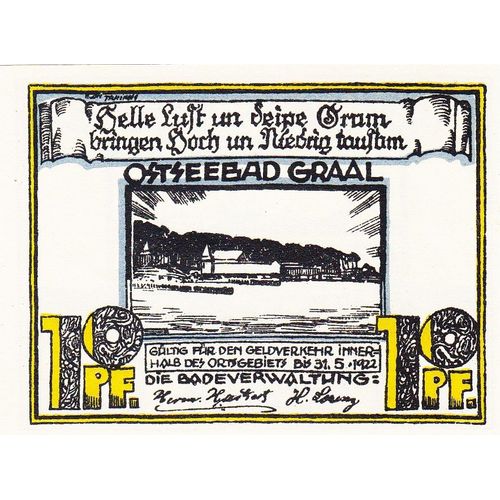 Billet Allemand - 10 Pfennig - Ostseebad Graal 1922