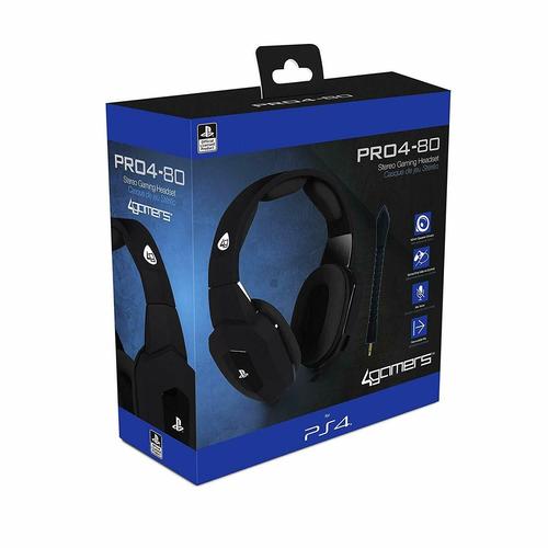 4 Gamers PRO4-80 Stéréo Casque De Jeu Noir (Playstation 4)