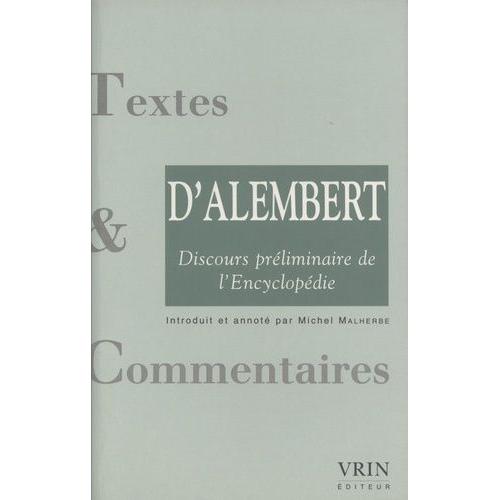 Discours Préliminaire De L'encyclopédie