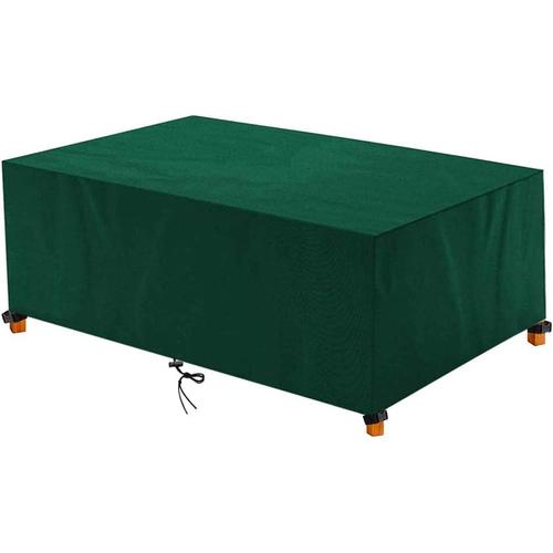 Vert Housse Salon De Jardin?Housse De Protection Pour Mobilier De Jardin,420d Oxford Impermeable,Anti-Vent/Pluie/Uv? Housse Table De Jardin Rectangulaire-Vert_130x70x95cm