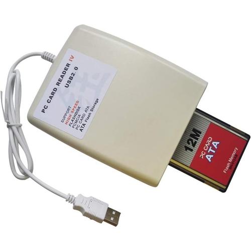 Adaptateur de carte mémoire USB vers ATA PCMCIA - 68 broches - Compatible avec lecteur PCMCIA - Prend en charge les cartes CF, SD, MS, XD, SM