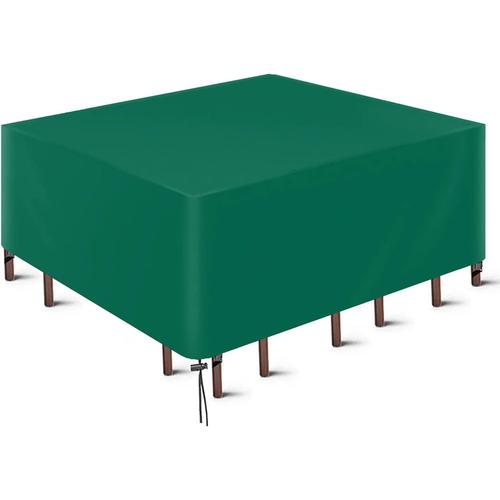 Vert Housse Salon De Jardin, 420d Oxford Tissu Housse De Protection Pour Mobilier, Housse De Table De Jardin Imperméable Bache De Protection Avec Corde Et Boucle Verrouillage - Vert (160x70x90cm)