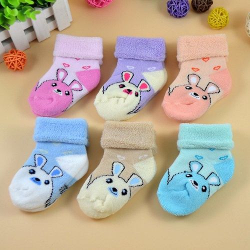 Chaussettes En Coton Pour Bébé, Chaussettes Chaudes Et Épaisses, Dessin Animé, Animal Girafe, Lapin, Chat, Chien, Nouveau-Né, Garçon Et Fille, Mignonnes