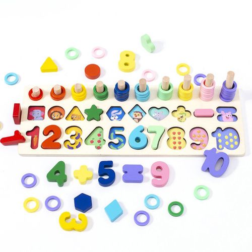 Jouets Magnétiques Éducatifs En Bois, Apprentissage Précoce, Méthode Montessori, Forme Géométrique, Aide À La Cognition, Jouets Mathématiques, Cadeaux Pour Bébés