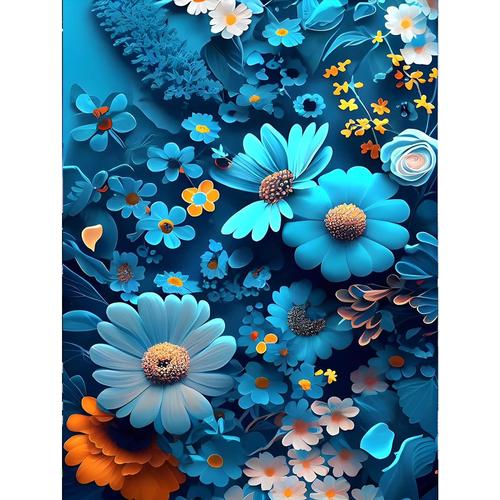 Fleurs Diamond Painting, 5d Diy Broderie Diamant Painting Kit Complet Marguerite, Peinture Diamant Artisanat Strass Point De Croix Painting Pour Adultes Enfants, Décoration Intérieur 30x40cm