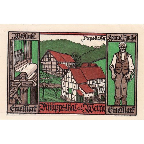 Billet Allemand - 1 Mark - Philippsthal An Der Werra 1921