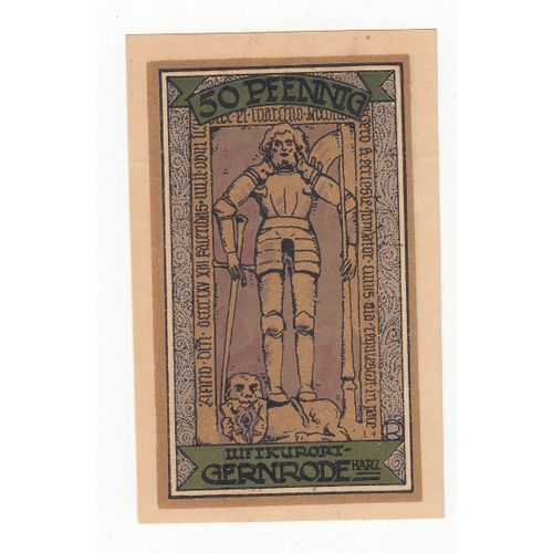 Billet Allemand - 50 Pfennig - Gernrode Am Harz 1921