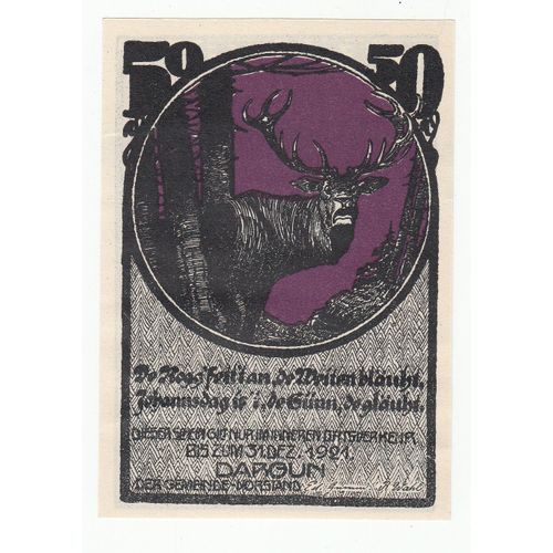 Billet Allemand - 50 Pfennig - Dargun 1921