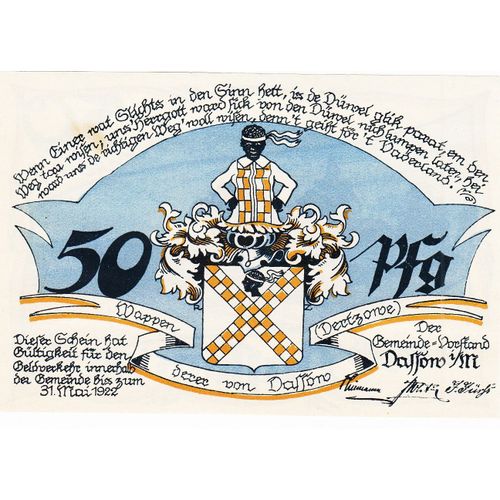Billet Allemand - 50 Pfennig - Dassow In Mecklenburg 1922
