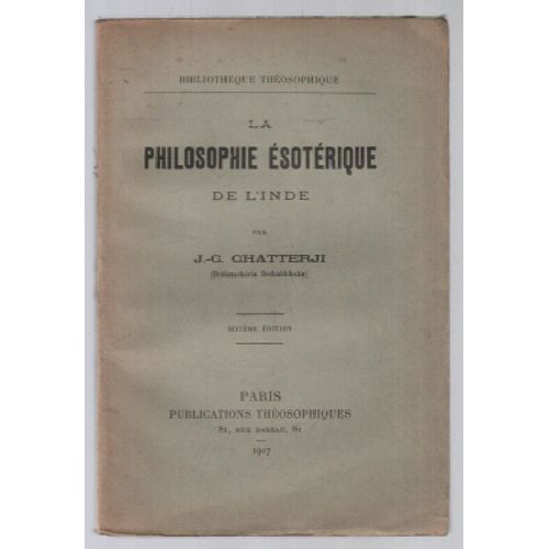 La Philosophie Ésotérique De L'inde