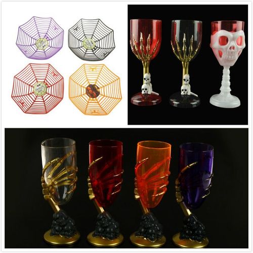 Griffes Fantômes Tête D'araignée Accessoire De Fête Griffe Fantôme Bar De Halloween Boire Tasse En Plastique Diable Spiderweb Bol Panier