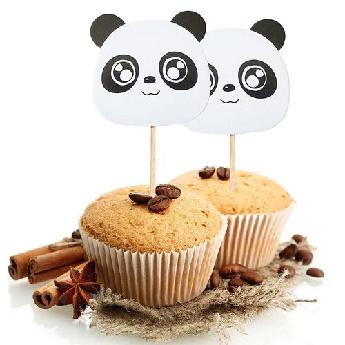 Décoration De Gâteau Thème Panda 6 Pièces/Lot Décoration De Gâteau À Thème Panda Fourniture Pour Fête D'anniversaire Décor De Pâtisserie Et Dessert