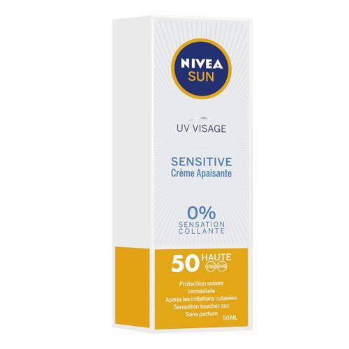 Nivea Sun Uv Visage Sensitive Crème Apaisante 50 Ml 