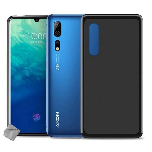 Housse Etui Coque Pochette Silicone Gel Fine Pour Zte Axon 10 Pro + Verre Trempe - Noir