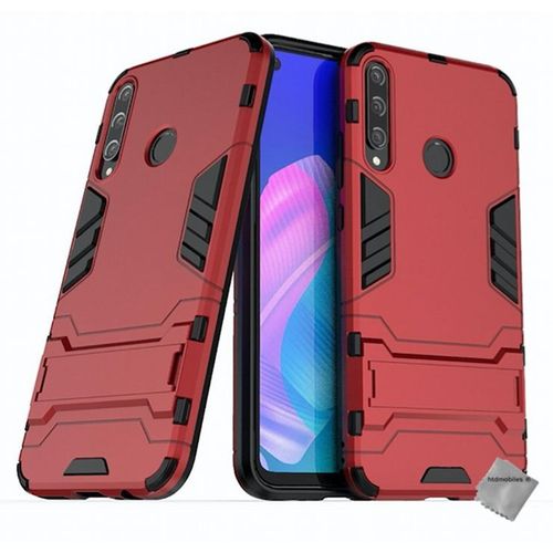 Housse Etui Coque Rigide Anti Choc Pour Huawei P40 Lite E / Y7p + Verre Trempe - Rouge