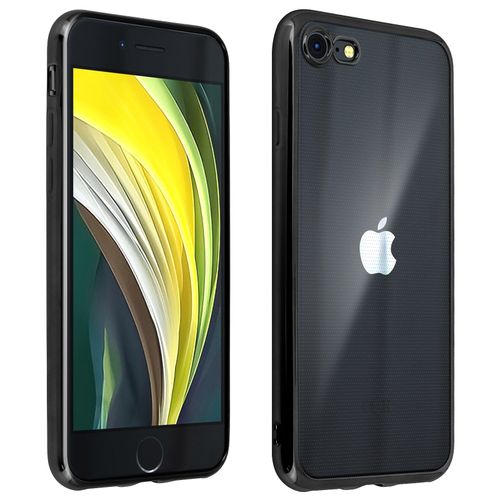Coque Iphone Se 2022 / 2020 Et 8 / 7 Flexible Contour Chromé Dos Transparent