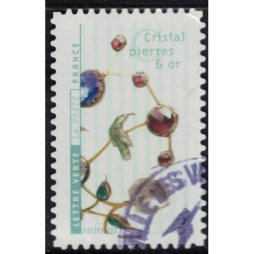 France 2017 Oblitéré Rond Used Fleurs Et Métiers D'art Cristal Pierres Et Or Y&t 1410 Su