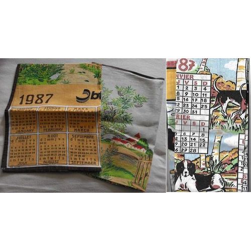 Torchons Calendrier 1987