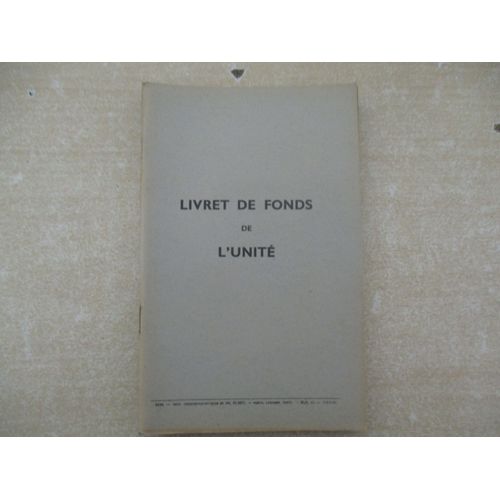 Livre De Fonds De L'unité