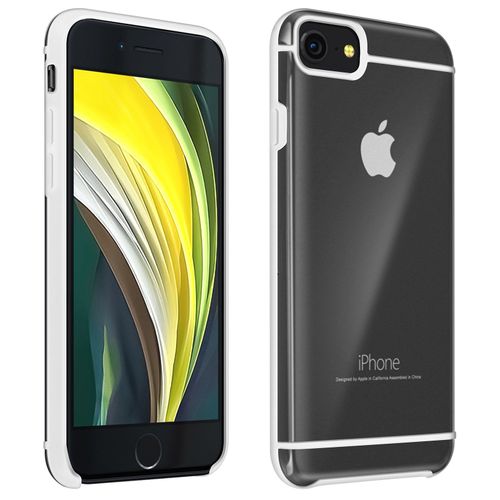 Coque Iphone Se 2022 / 2020 Et 8 / 7 Rigide Contour Coloré Akashi Blanc