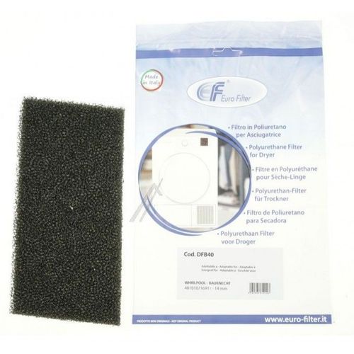 Mousse Filtre Hxadaptable Bauknecht Pour Sèche Linge Whirlpool