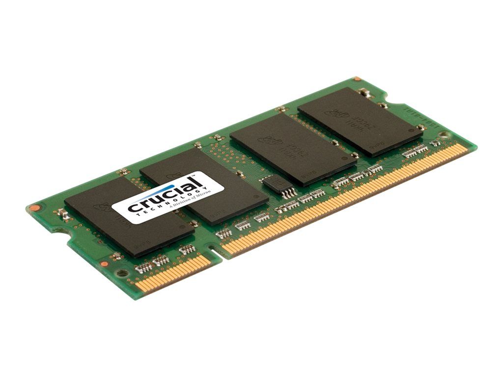 Crucial - DDR2 - module - 2 Go - SO DIMM 200 broches - 800 MHz / PC2-6400 - CL6 - 1.8 V - mémoire sans tampon - non ECC - pour DFI CA230; Intel Desktop Board D945; J&W MINIX-780G-SP128; Jetway...