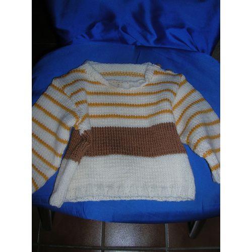 Pull Fait Main 12/18 Mois