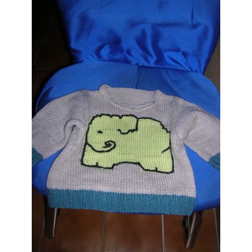 Pull Fait Main 3/6 Mois