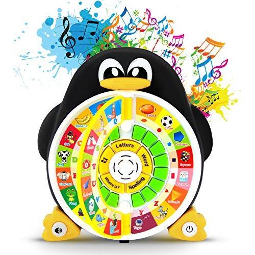 Boxiki Kids Penguin Power Abc Learning Educational Toy Learning Game Center Boosts Core Pre-Kindergarten Subject Comprehension - Abcs Words Spelling Shapes Where Is & Songs