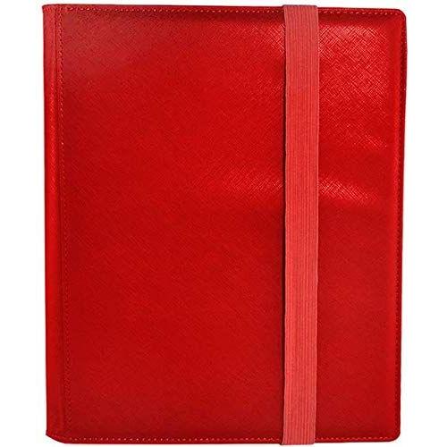 Dex Protection Dex Binder 9 Red Deluxe Portfolio 9-Pocket Velvet-Lined Playset Album Holds 360 Cards Double Sided Side-Load Binder Fits Magic Pokemon Yu-Gi-Oh