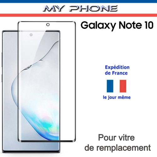 Pour Samsung Galaxy Note 10 Verre Noir Vitre Avant Écran Réparation Remplacement Sm-N970f