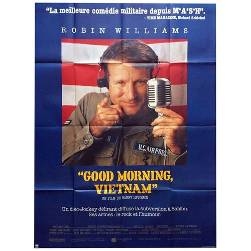 Good Morning, Vietnam - Véritable Affiche De Cinéma Pliée - Format 120x160 Cm - De Barry Levinson Avec Robin Williams, Forest Whitaker, Tung Thanh Tran, Bruno Kirby - 1987