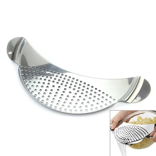Xm Égouttoir À Casseroles En Acier Inoxydable Égouttoir À Casseroles En Acier Inoxydable Passoire À Spaghetti Pour Pâtes Outil De Cuisine Facile Couleur Argentée A35