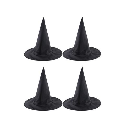 Xm 4 Pièces Halloween Sorcière Chapeau Mascarade Déguisement Assistant Chapeau Oxford Tissu Casquette Halloween Déguisement Cosplay Accessoire A3