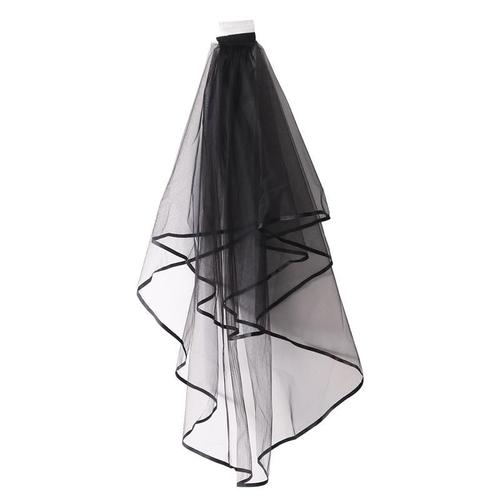 Xm 1pc Mariage Voile Noir Court Élégant Mariée Mariage Femme Voiles Accessoire De Déguisement Bricolage Artisanat Fournitures A4